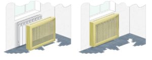 экраны для радиаторов отопления с коробом ХДФ